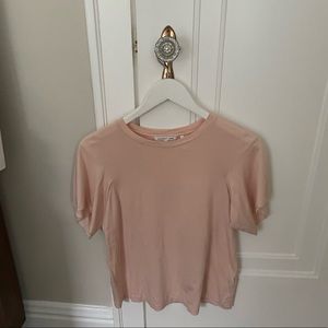 Helmut Lang Peach Drapey Tee XS
